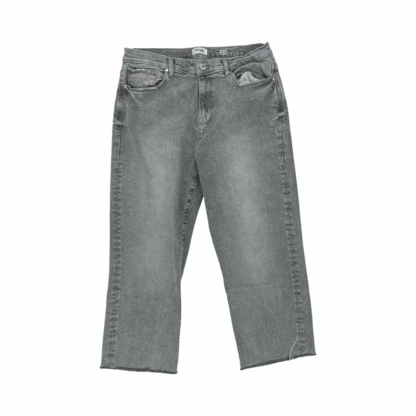 Jeans Straight By Kensie In Grey Denim, Size:14