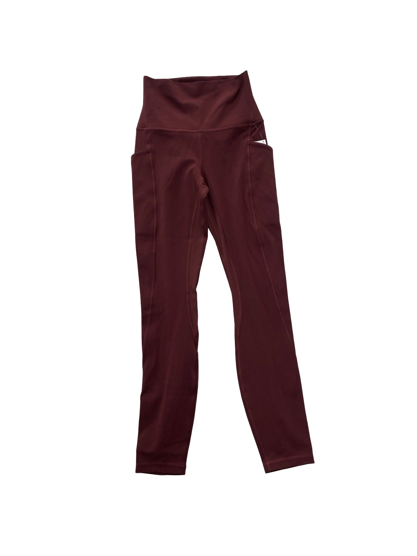 Athletic Leggings By Lululemon In Maroon, Size:2