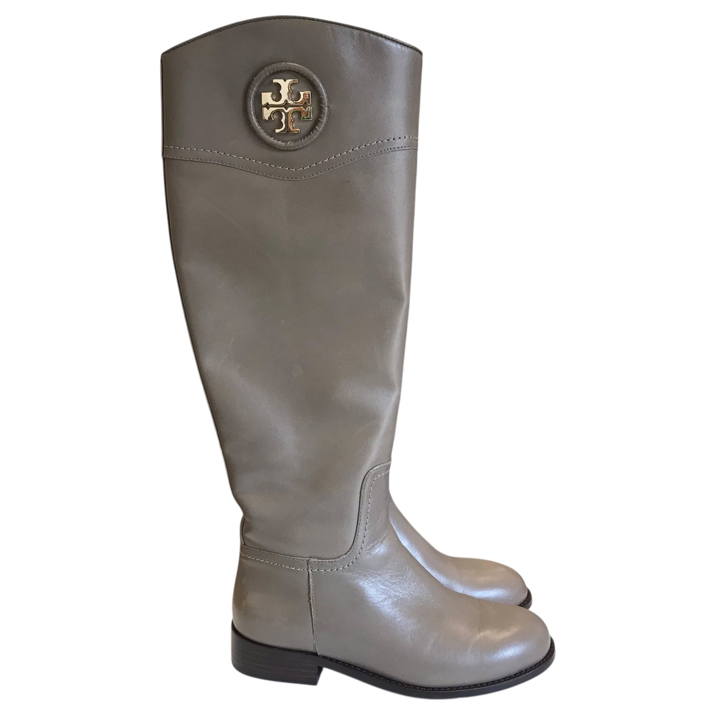 Boots Designer By Tory Burch In Taupe, Size:5