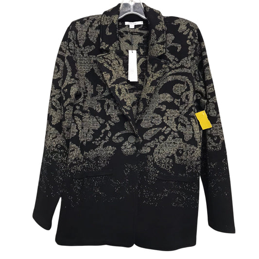 Blazer By Chicos In Black & Gold, Size:L