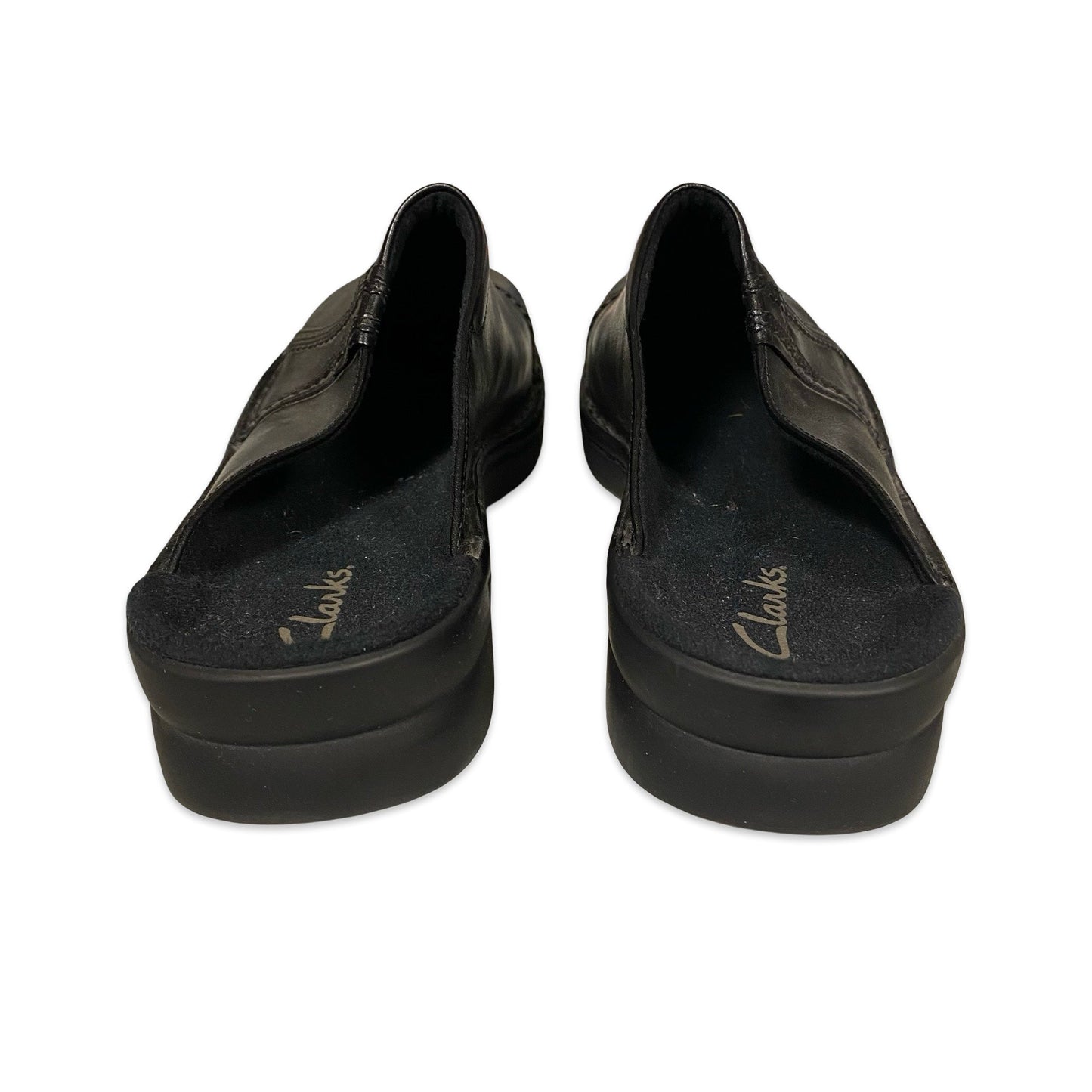 Shoes Flats By Clarks In Black, Size:12