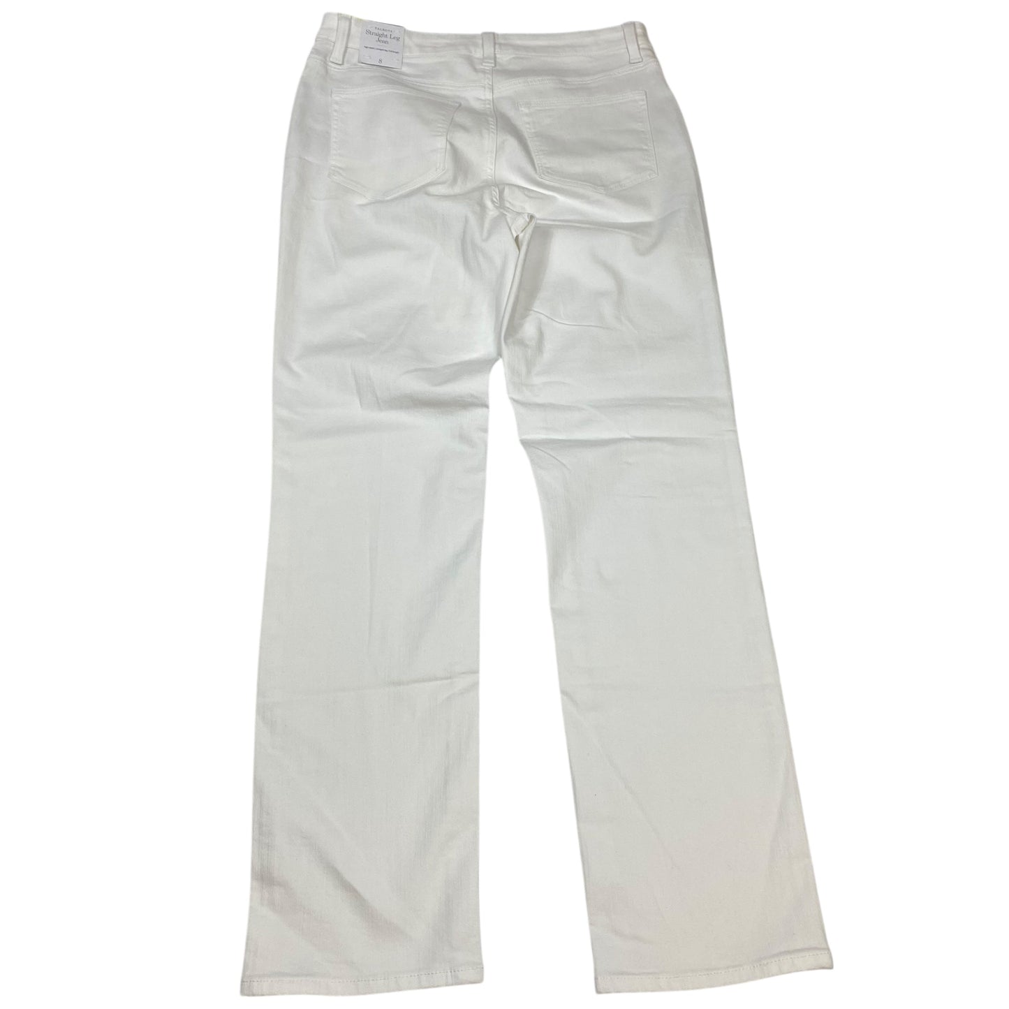 Jeans Straight By Talbots In White Denim, Size:8