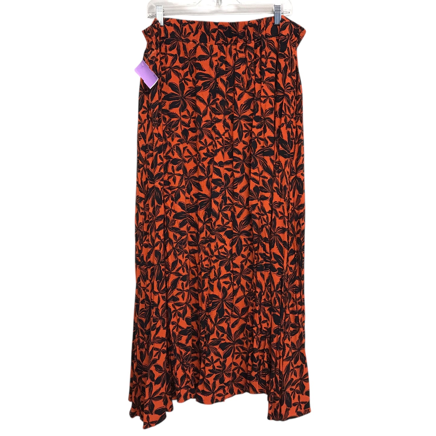 Skirt Maxi By Ava & Viv In Black & Orange, Size:1X