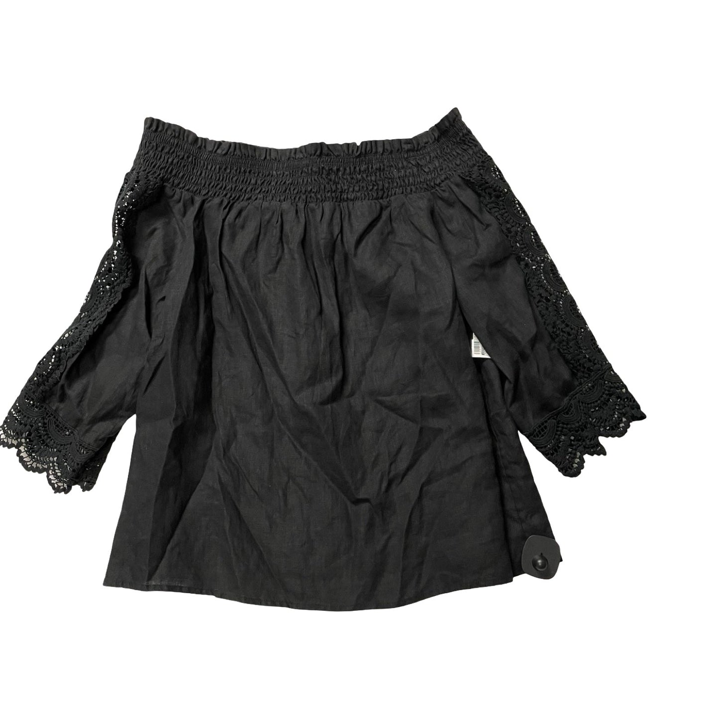 Top 3/4 Sleeve By Chicos In Black, Size:14