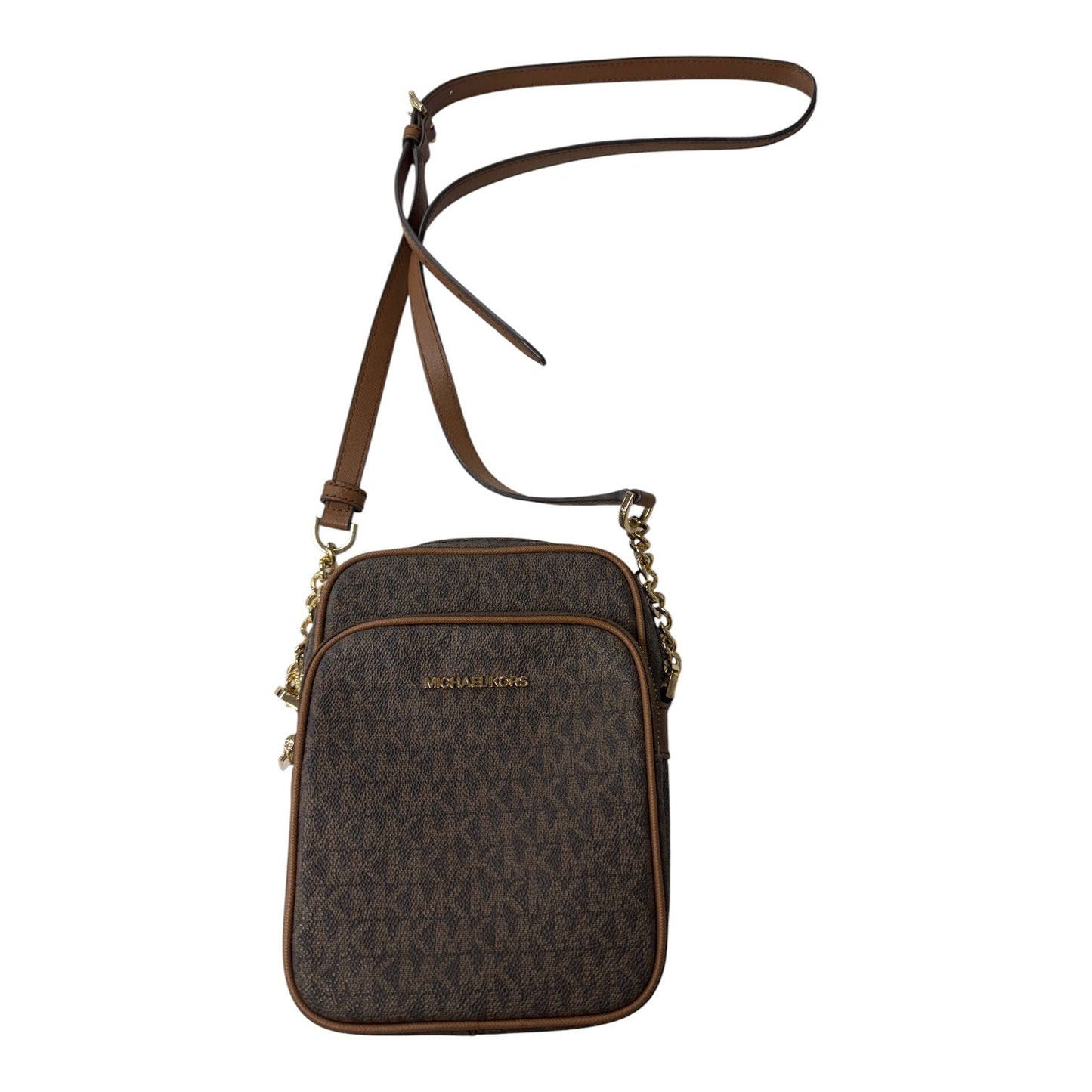 Crossbody Designer By Michael Kors In Brown, Size:Medium