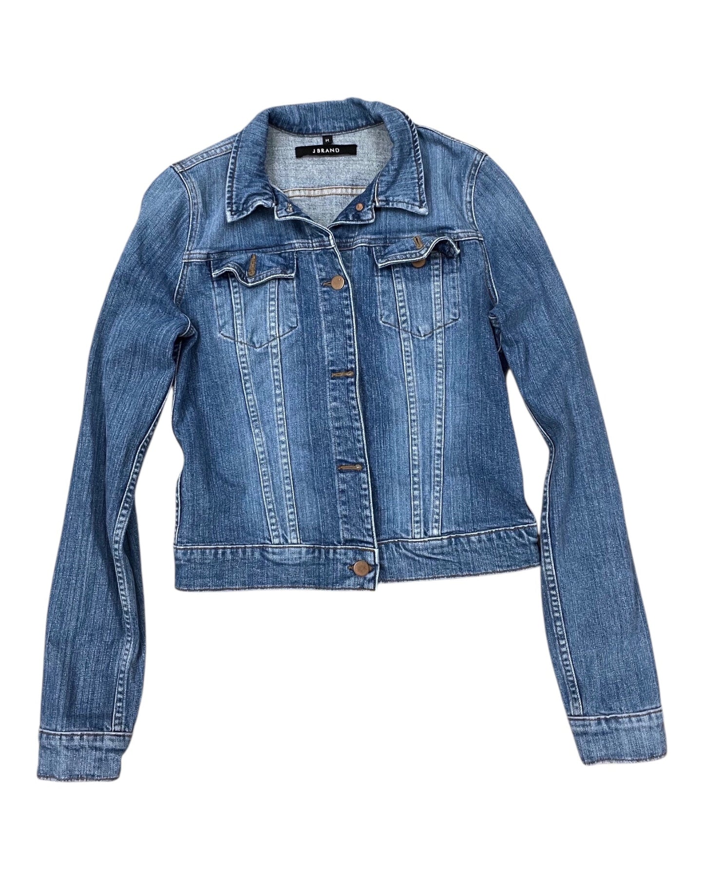 Jacket Denim By J Brand In Blue Denim, Size:M