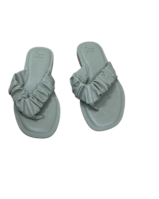 Sandals Flats By A New Day In Green, Size:6.5