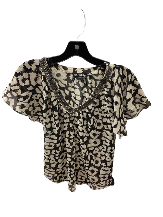 Top Ss By Express In Black & Cream, Size:S