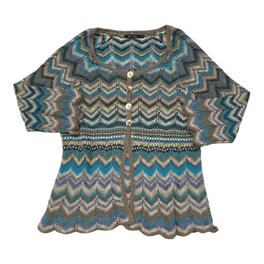 Sweater Cardigan By Nic + Zoe In Multi, Size:L