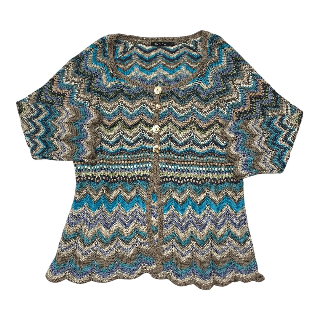 Sweater Cardigan By Nic + Zoe In Multi, Size:L