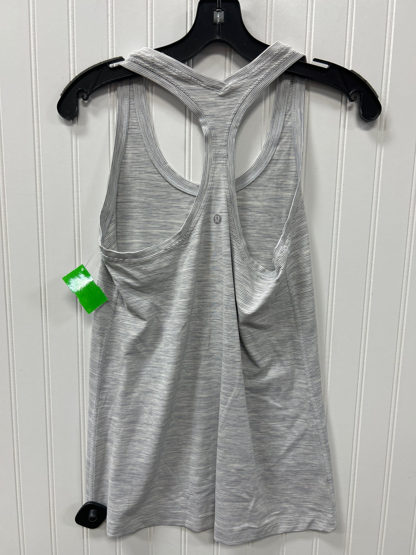 Athletic Tank Top By Lululemon In Grey & White, Size:10