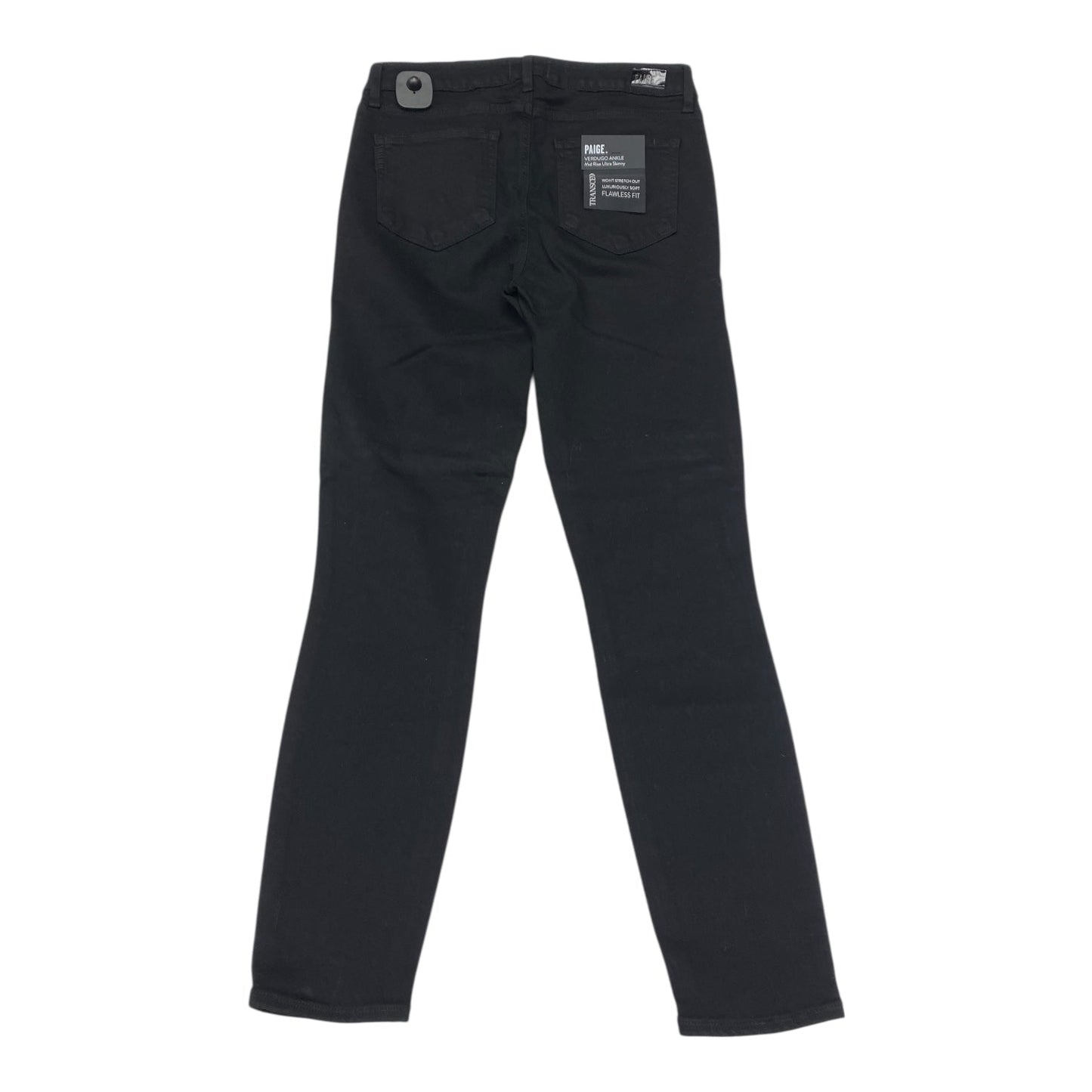 Jeans Skinny By Paige In Black Denim, Size:6