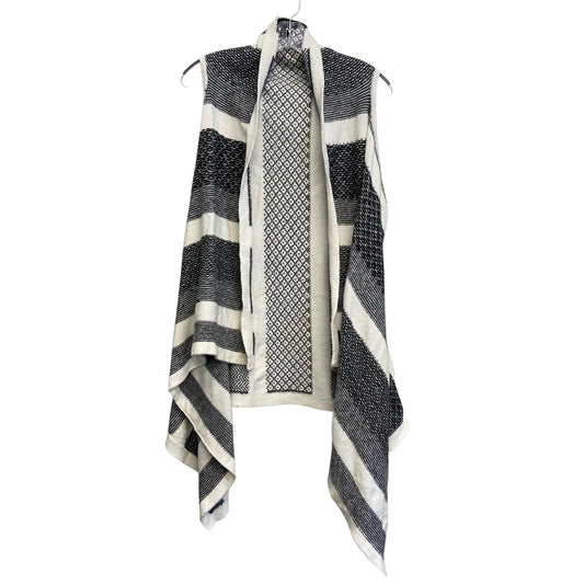 Vest Sweater By Ana In Black & Cream, Size:L