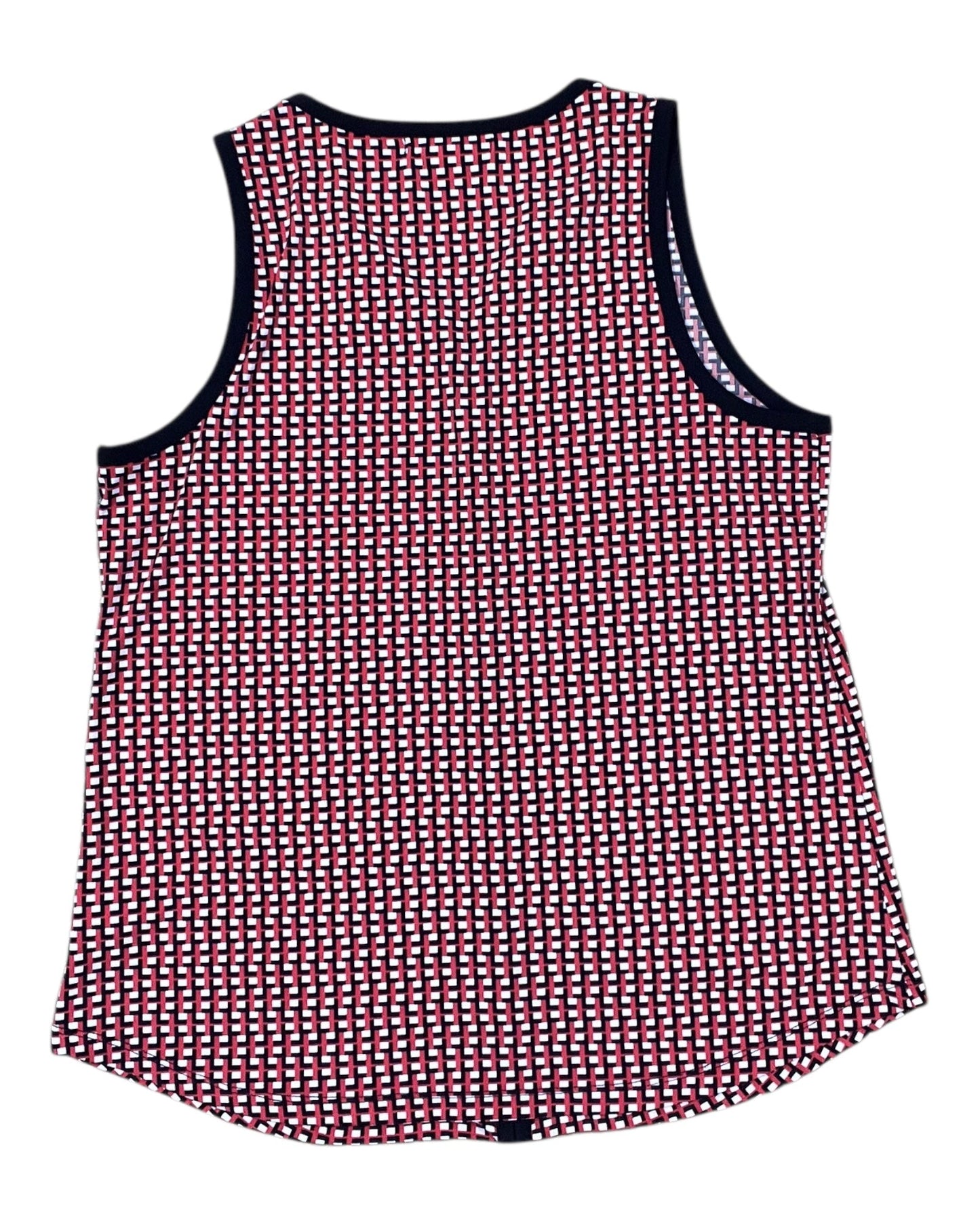 Top Sleeveless By Liz Claiborne In Blue Red & White, Size:M
