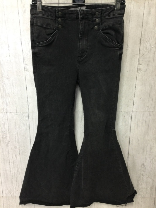 Jeans Flared By Free People In Black Denim, Size:6