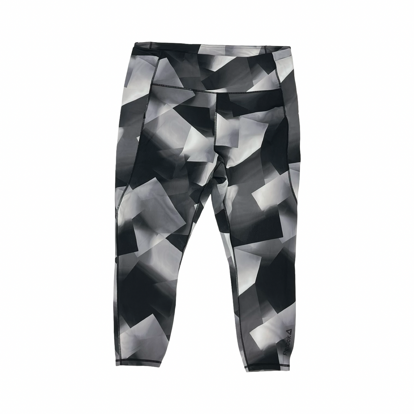 Athletic Leggings Capris By Reebok In Grey & White, Size:3X