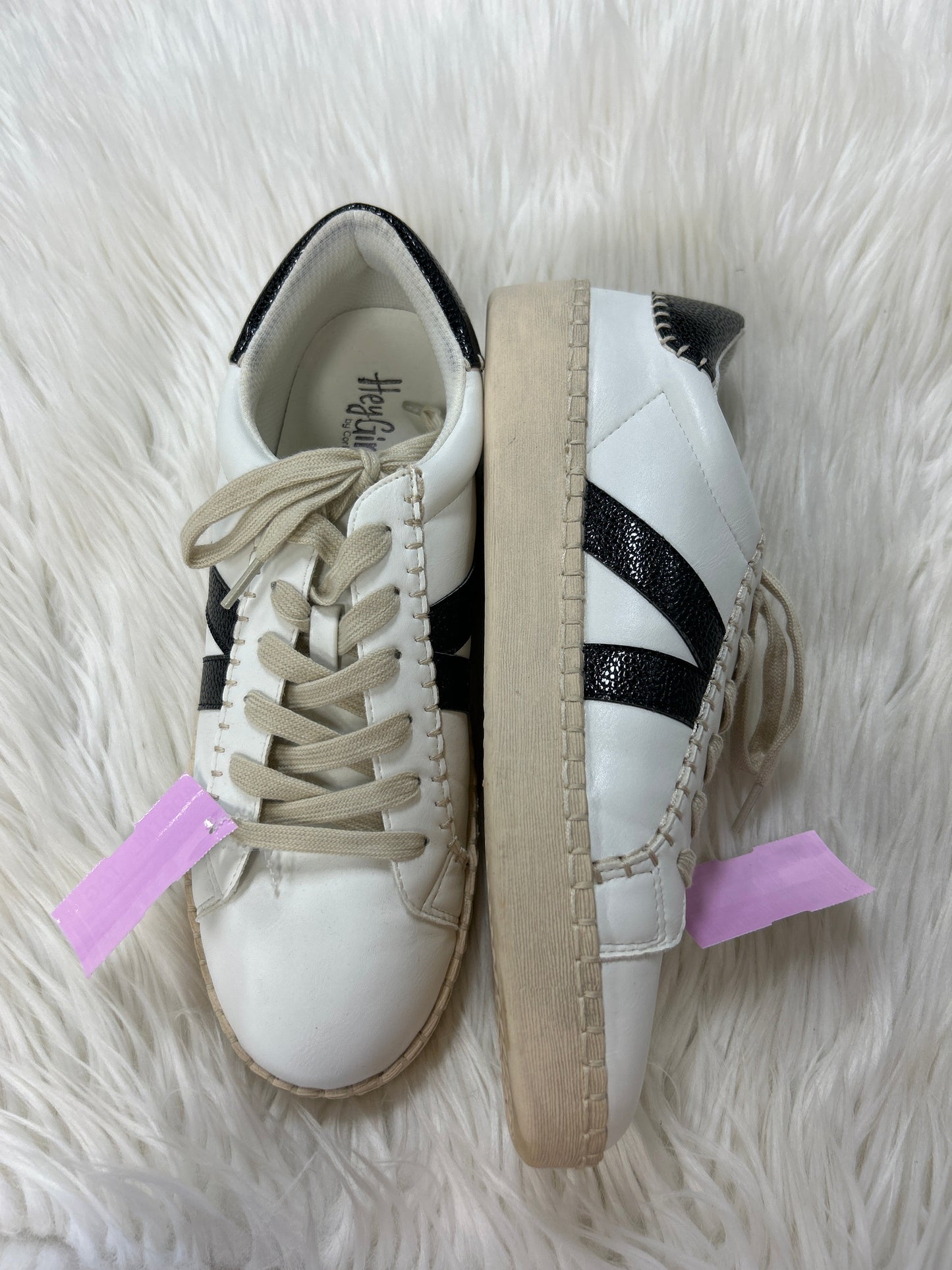 Shoes Flats By Corkys In Black & White, Size:10