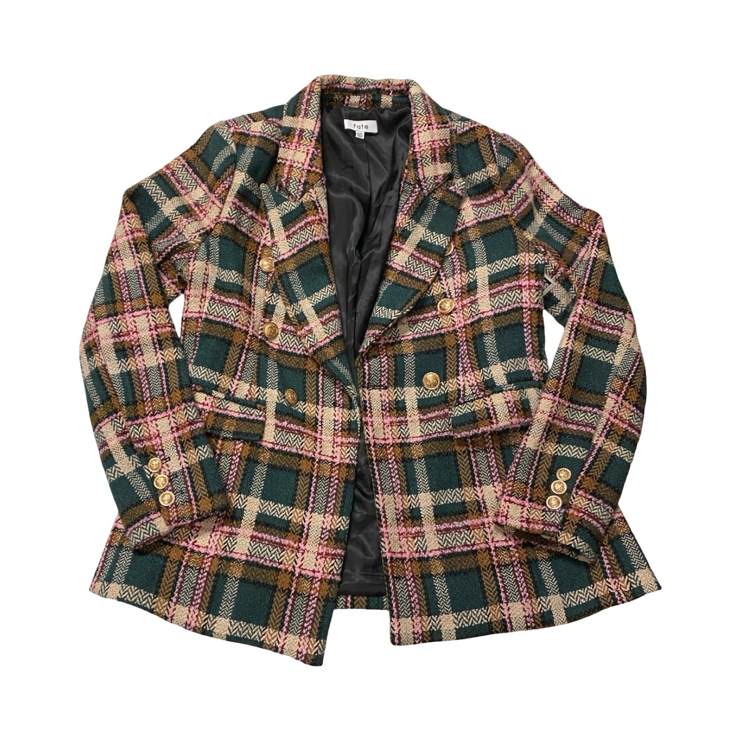 Blazer By Fate In Plaid Pattern, Size:M