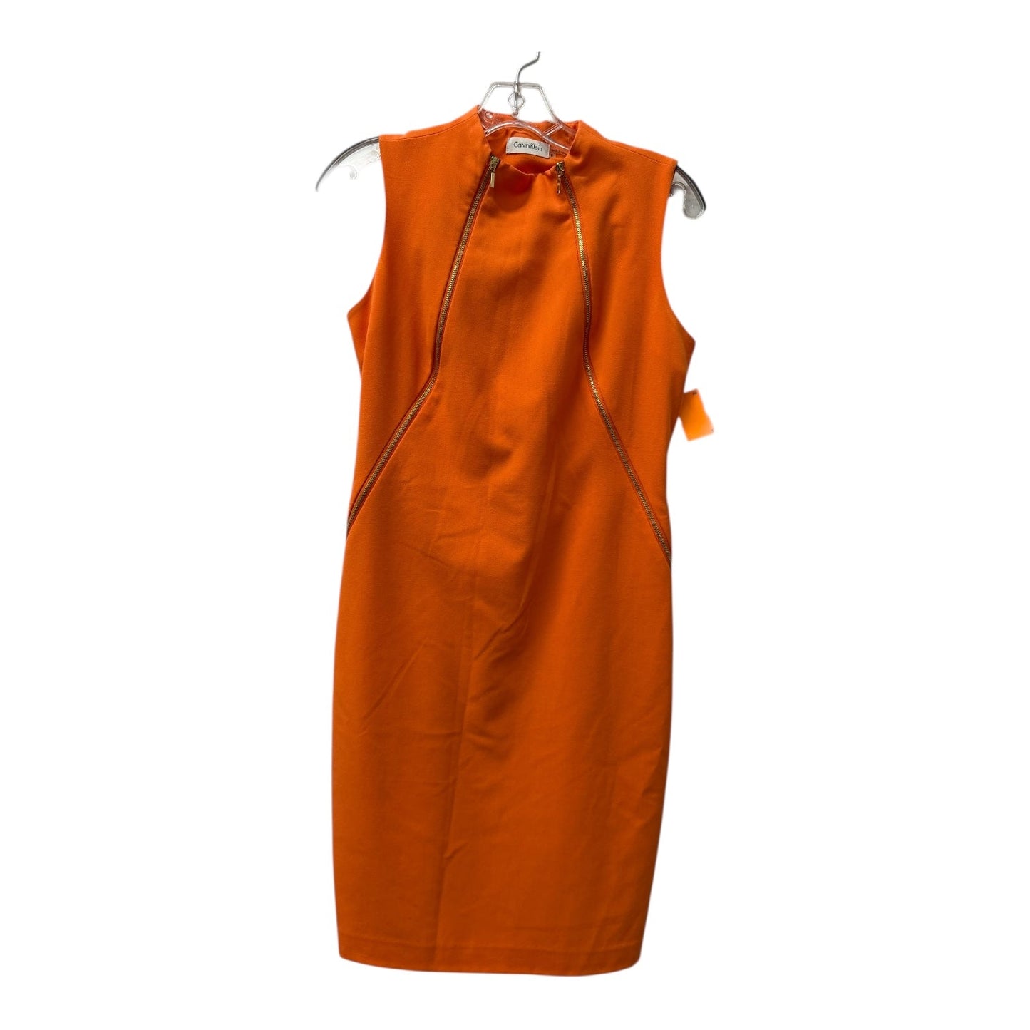 Dress Work By Calvin Klein In Orange, Size:S