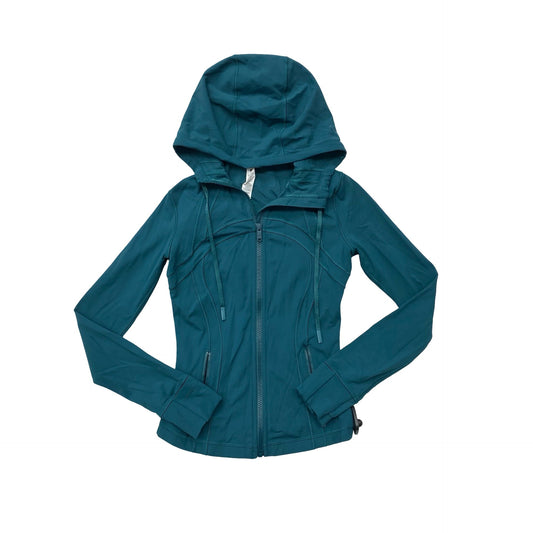 Athletic Jacket By Lululemon In Green, Size:4