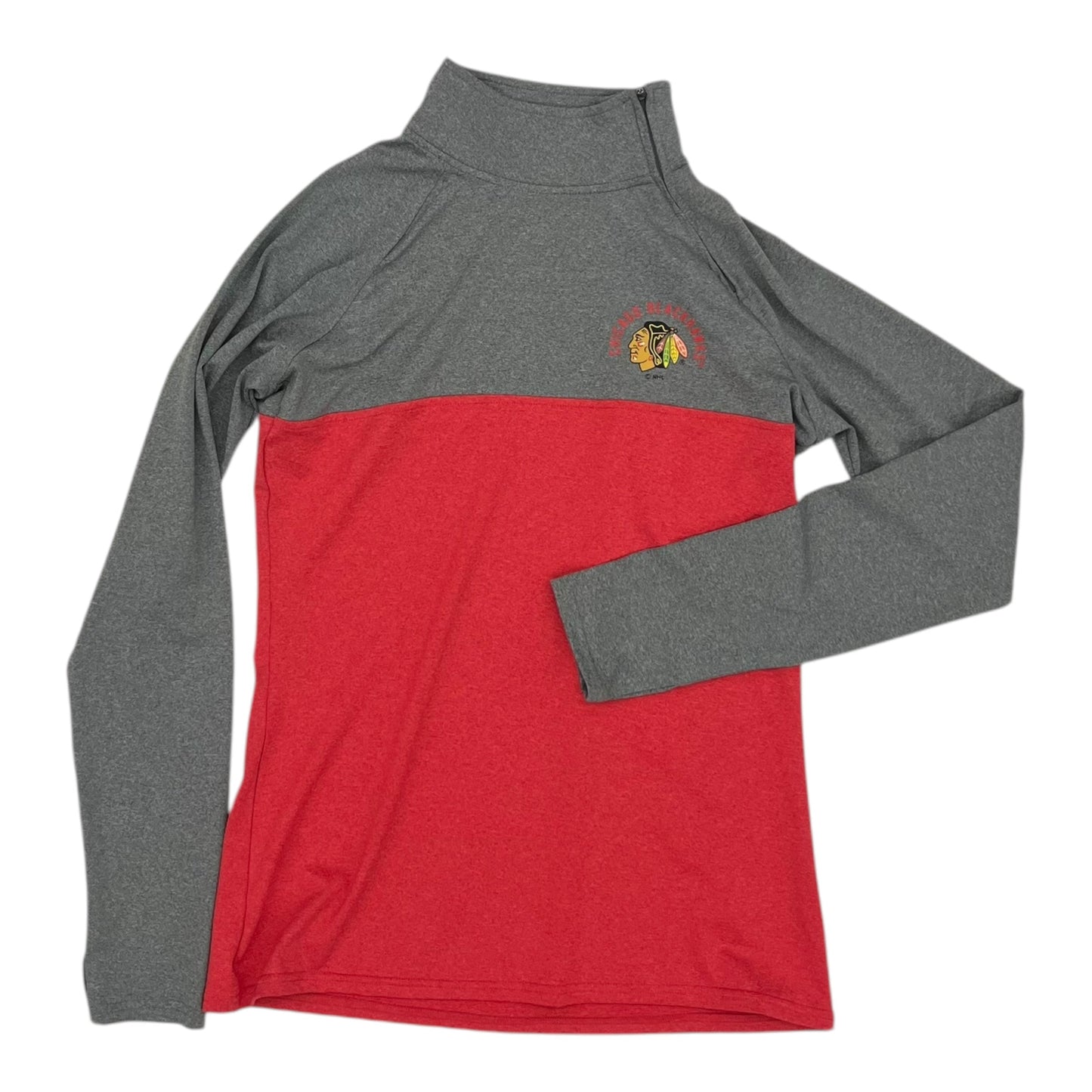 Athletic Top Ls Collar By Clothes Mentor In Grey, Size:M