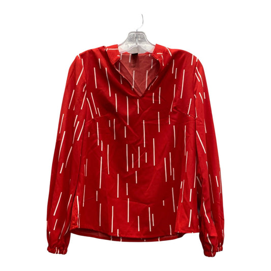 Top Ls By Shein In Red & White, Size:S