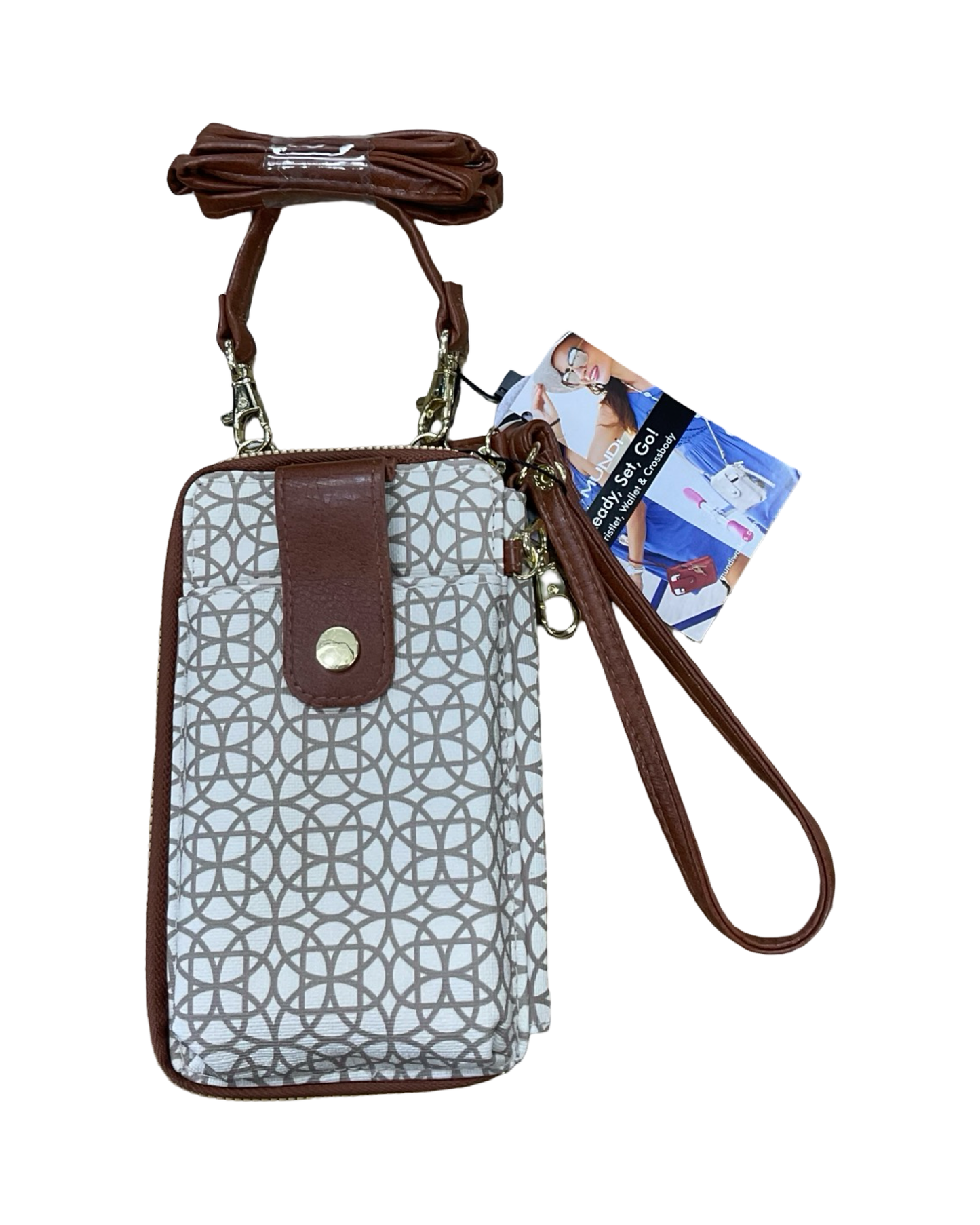 Crossbody By Clothes Mentor In Brown & Tan, Size:Small