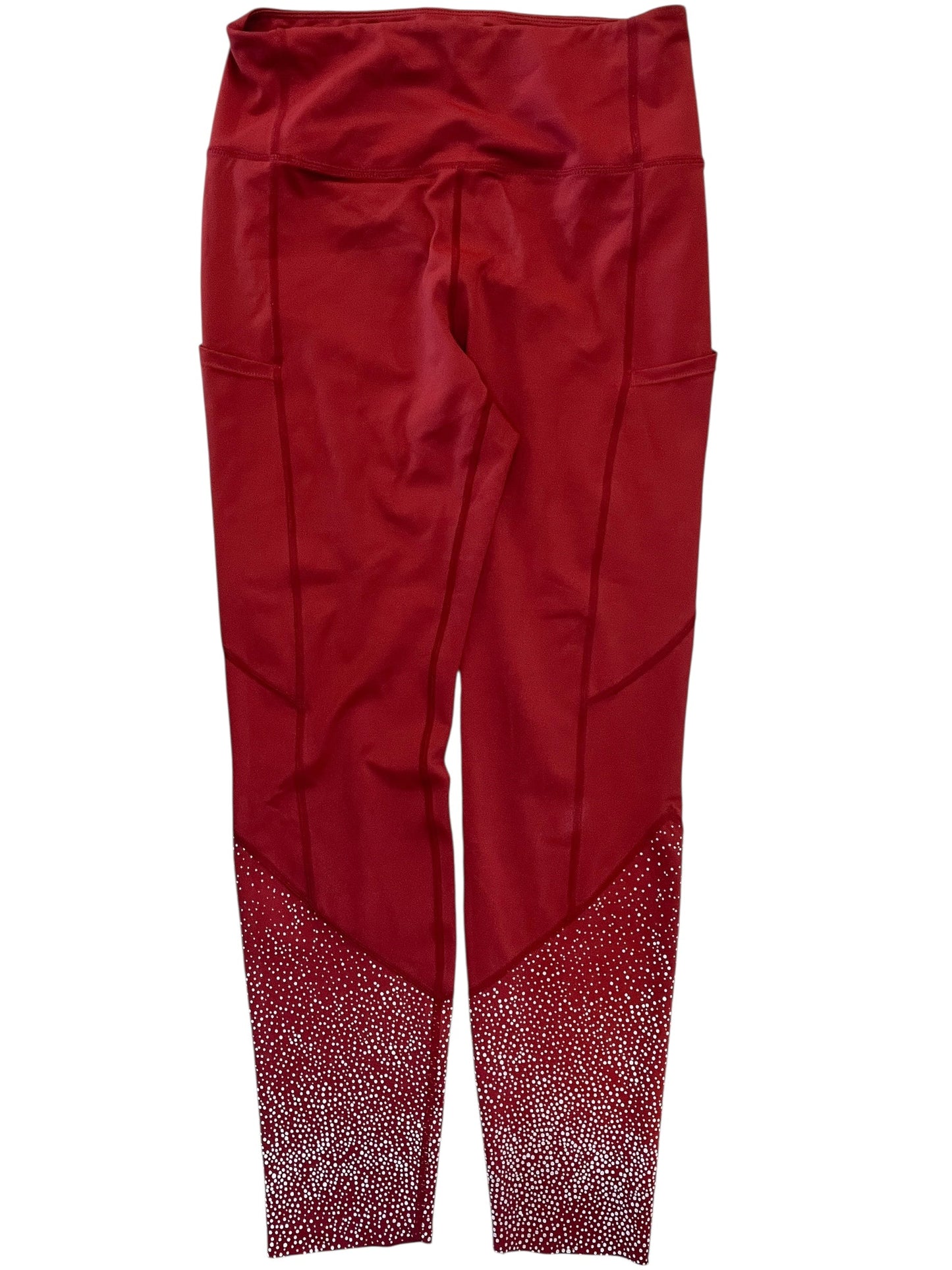 Athletic Leggings By Zyia In Red, Size:M