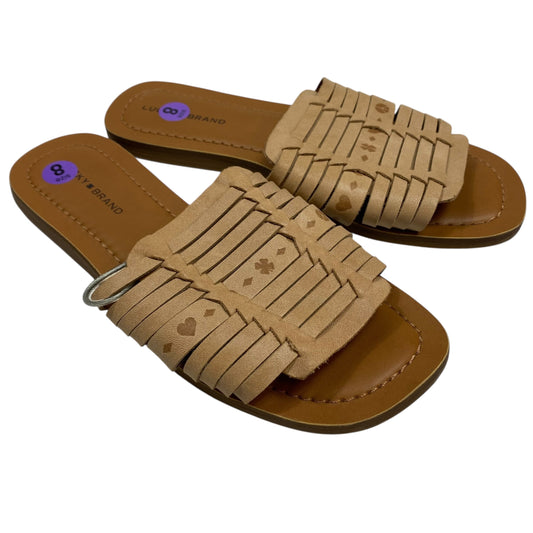 Sandals Flats By Lucky Brand In Tan, Size:8
