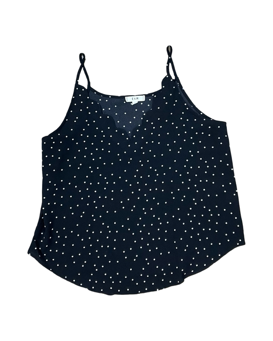 Top Sleeveless By E&M In Black & White, Size:M