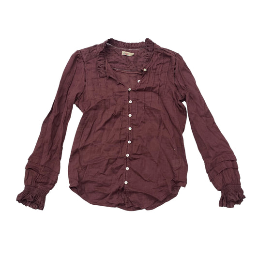 Top Ls By Faherty In Purple, Size:Xs