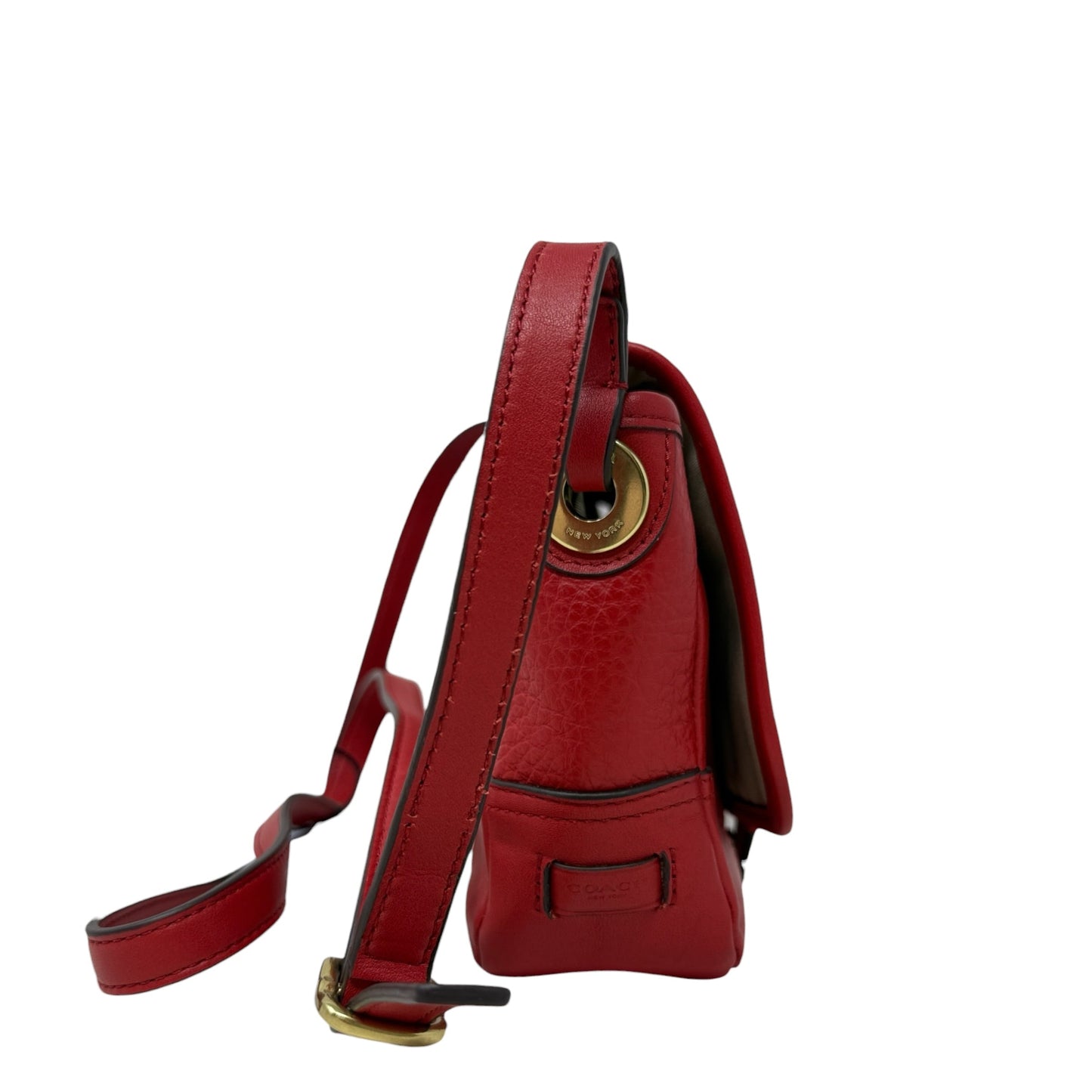 Hadley Luxe Grain Leather Field Crossbody Bag Designer By Coach, Size: Large
