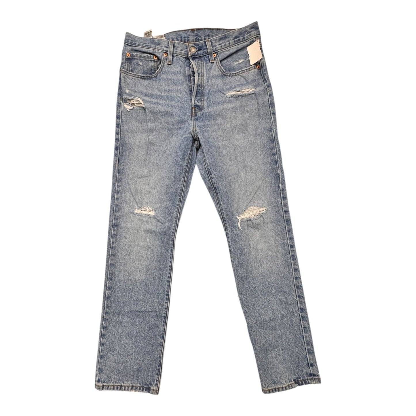 Jeans Straight By Levis In Blue Denim, Size:10