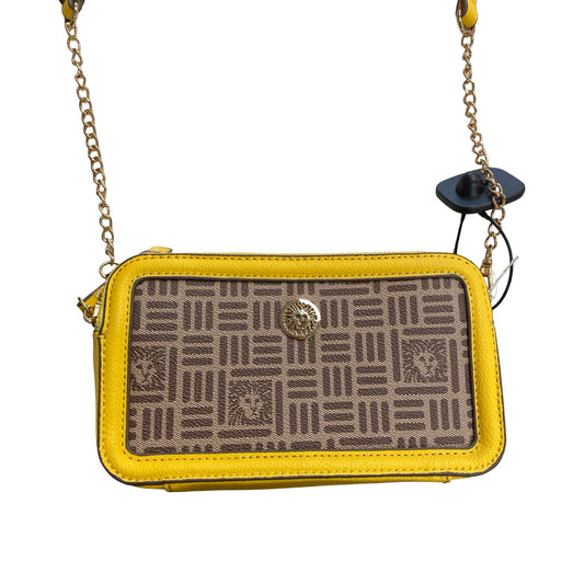 Handbag By Anne Klein In Yellow, Size:Small