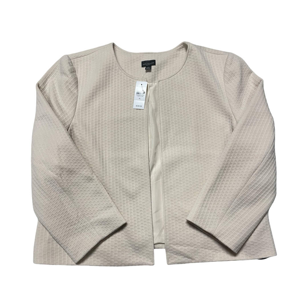 Blazer By Ann Taylor In Cream, Size:Xl