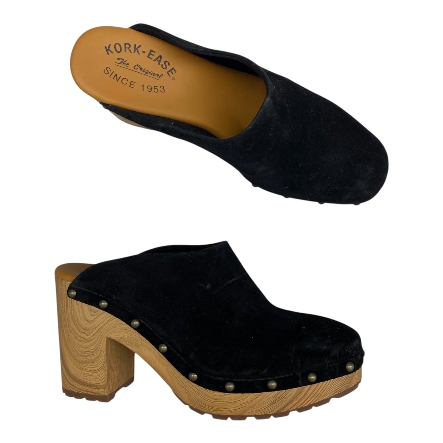 Shoes Heels Block By Kork Ease In Black, Size:8