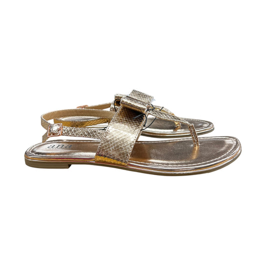 Sandals Flats By Ana In Gold, Size:11