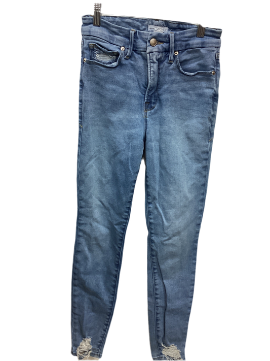 Jeans Skinny By Good American In Blue Denim, Size:0