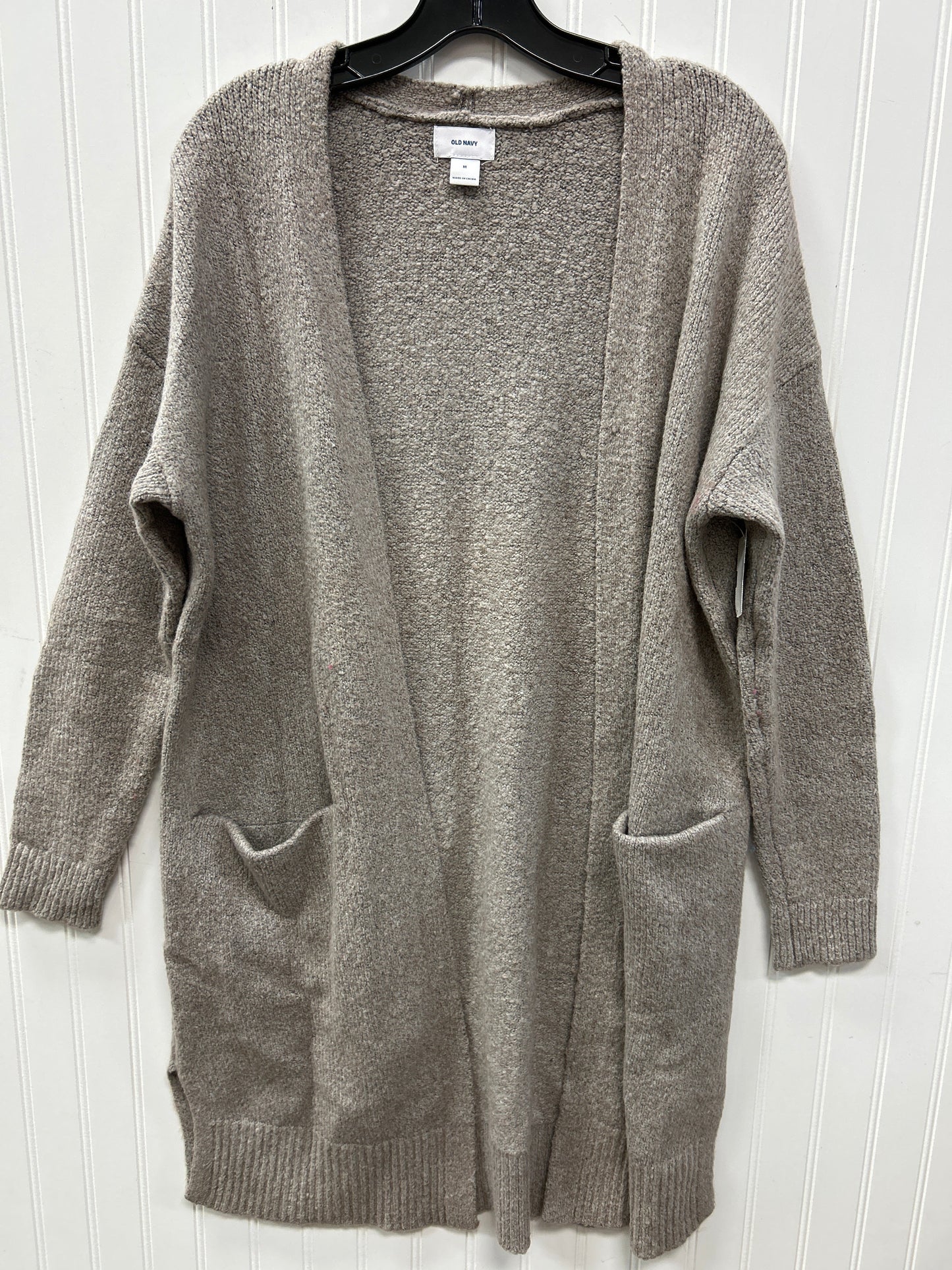 Sweater Cardigan By Old Navy In Taupe, Size:M