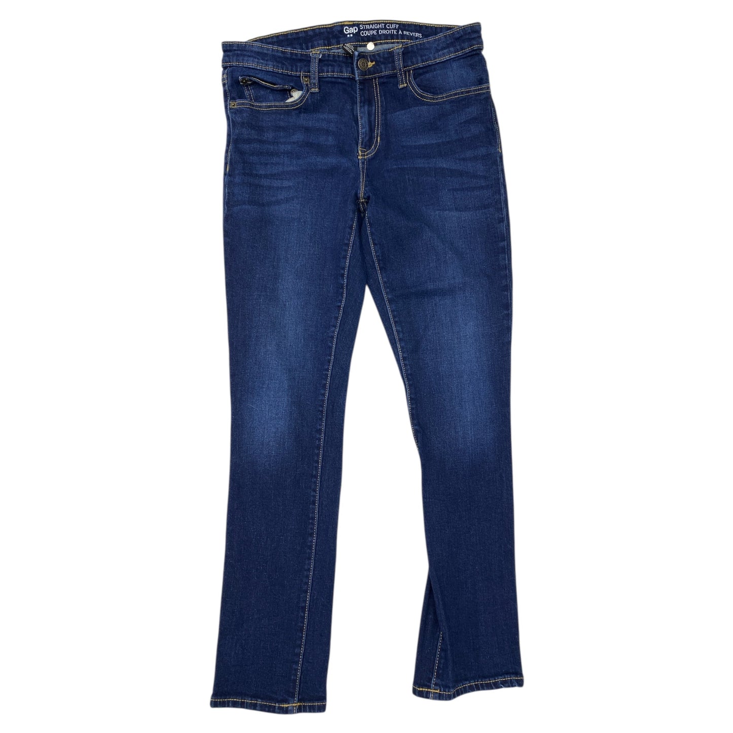 Jeans Straight By Gap In Blue Denim, Size:8