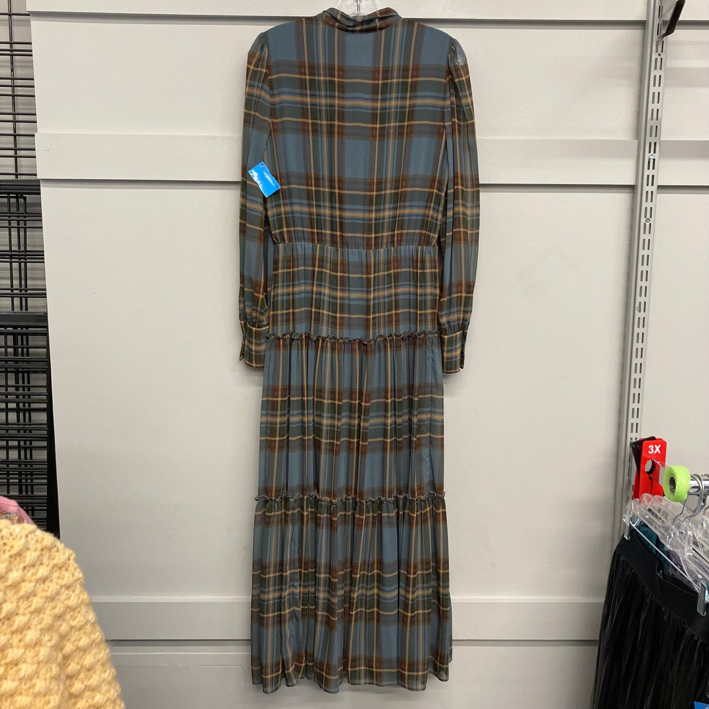 Dress Casual Maxi By Lauren By Ralph Lauren In Plaid Pattern, Size:Xs