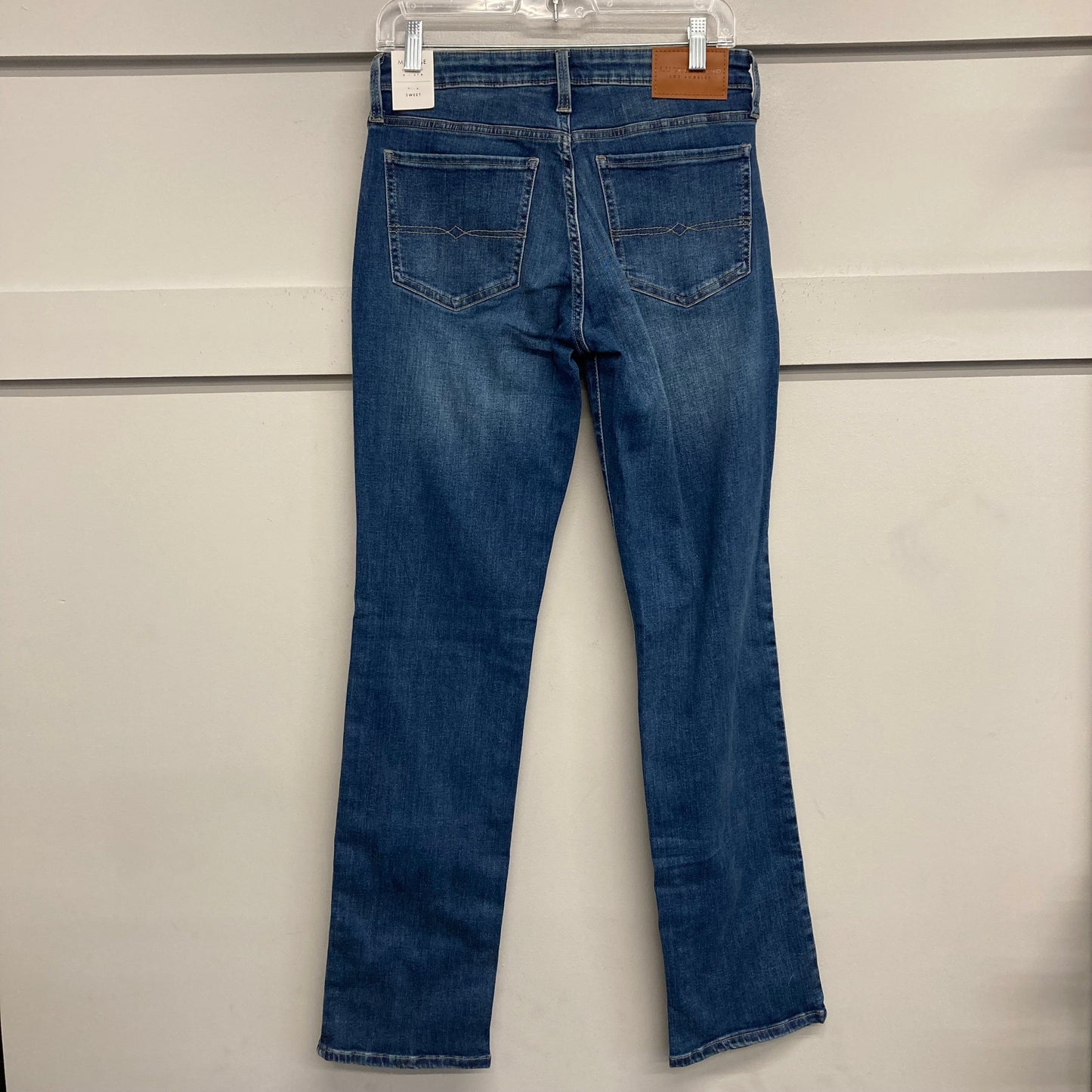 Jeans Straight By Lucky Brand In Blue Denim, Size:4