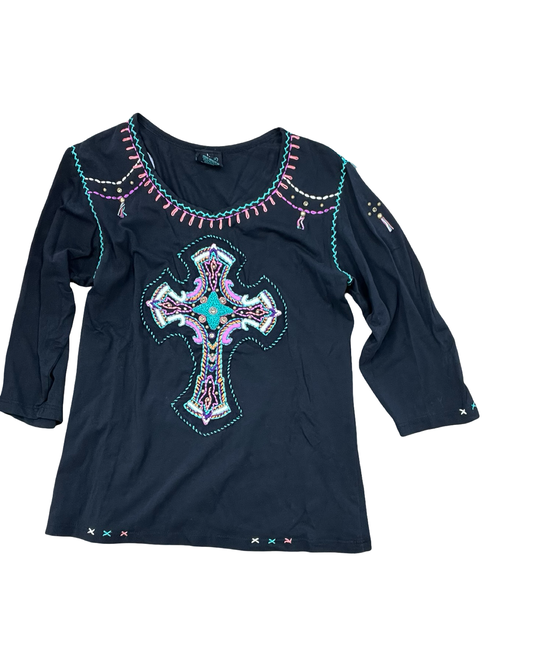 Top Ls By Clothes Mentor In Black, Size:L