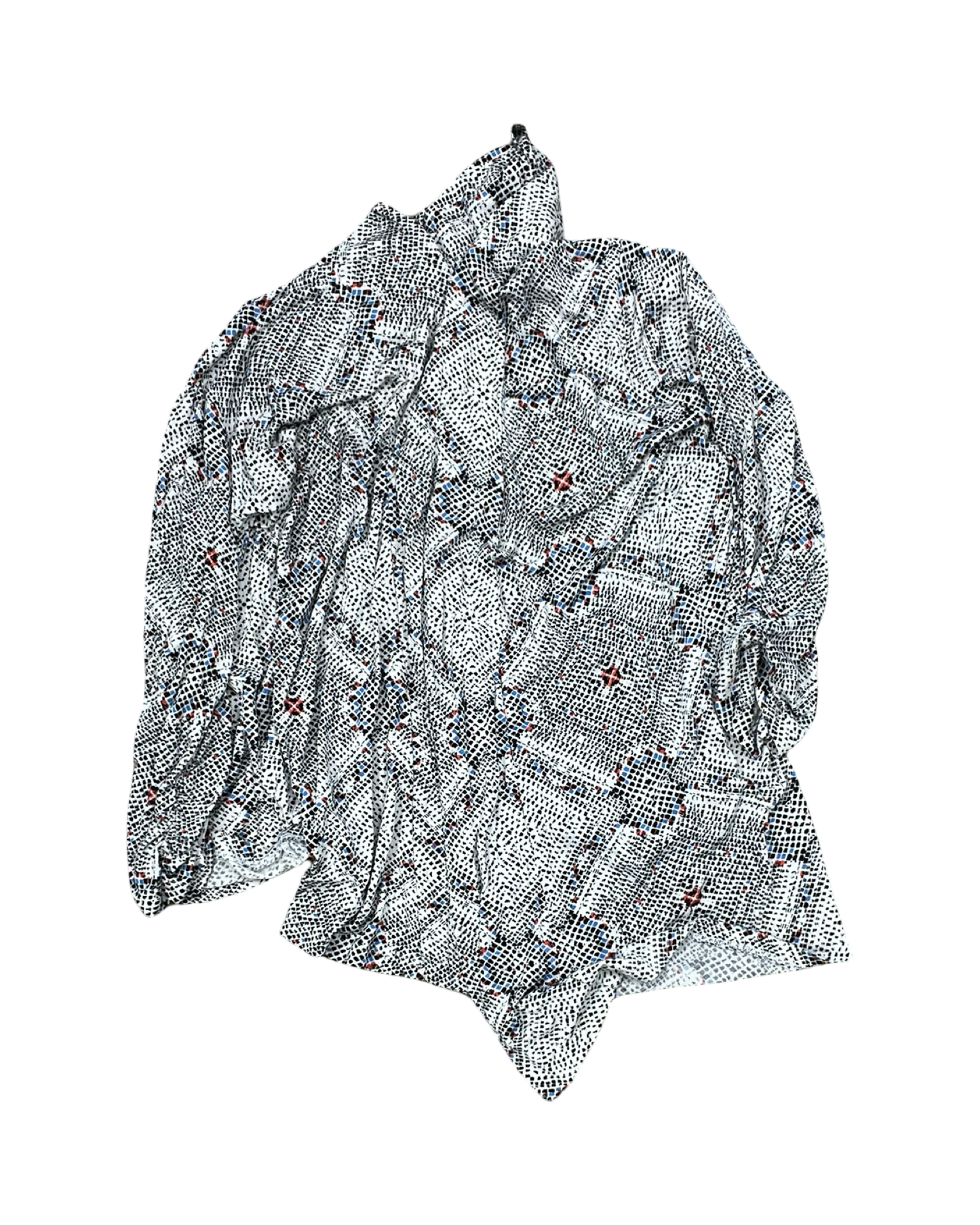 Cardigan By Bobeau In Black & White, Size:1X