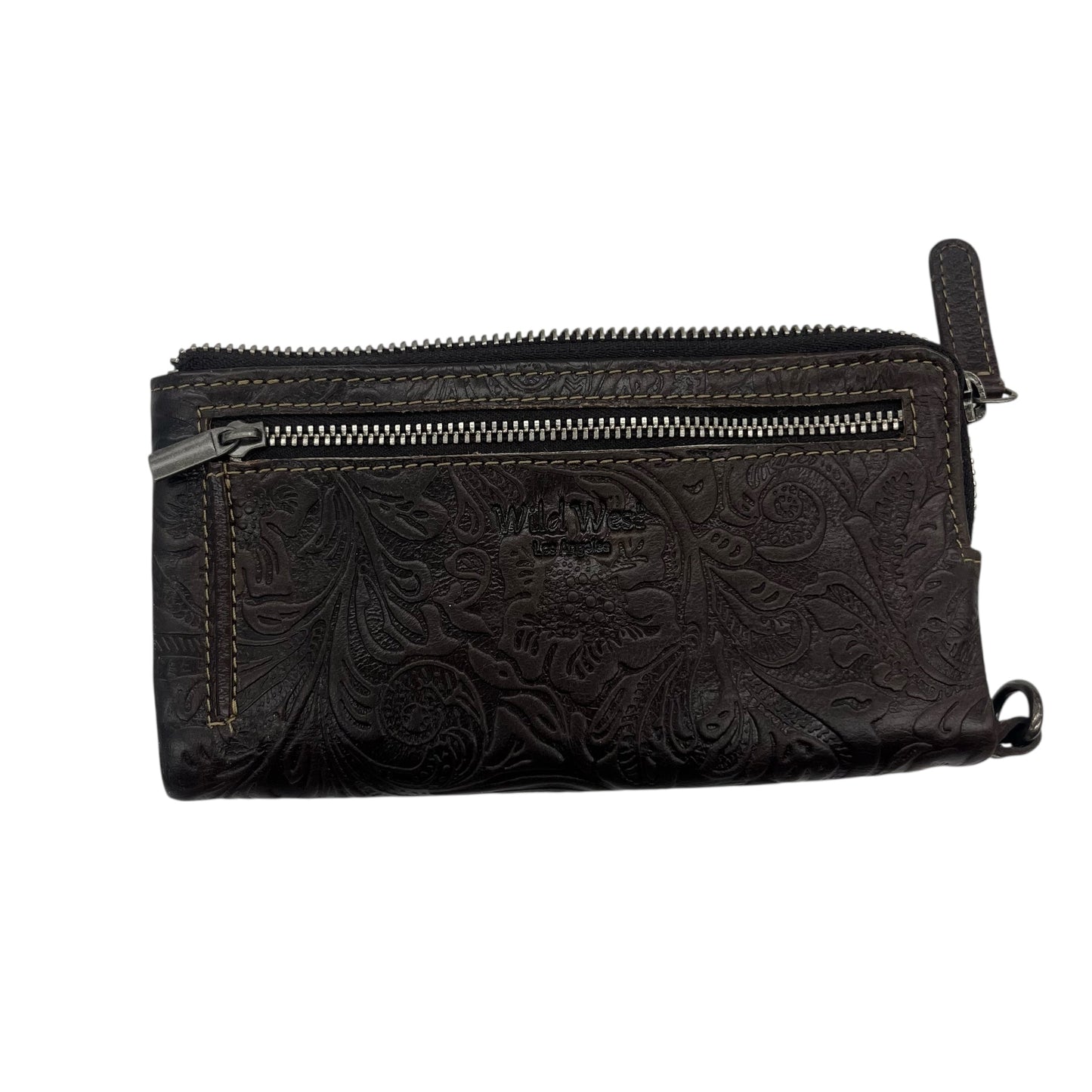 Wallet Leather By Clothes Mentor In Brown, Size:Medium