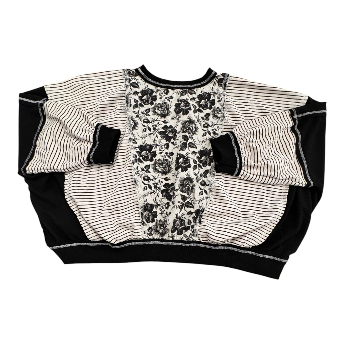 Top Ls By Bibi In Black & Cream, Size:Xl