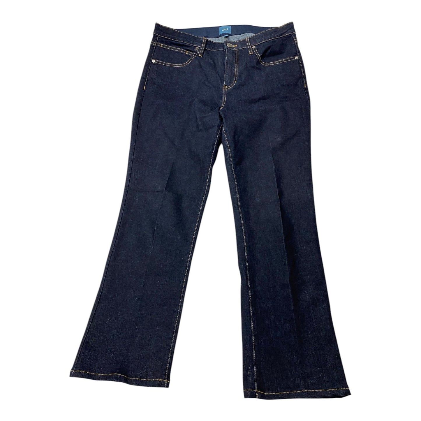 Jeans Straight By Jag In Blue Denim, Size:14P