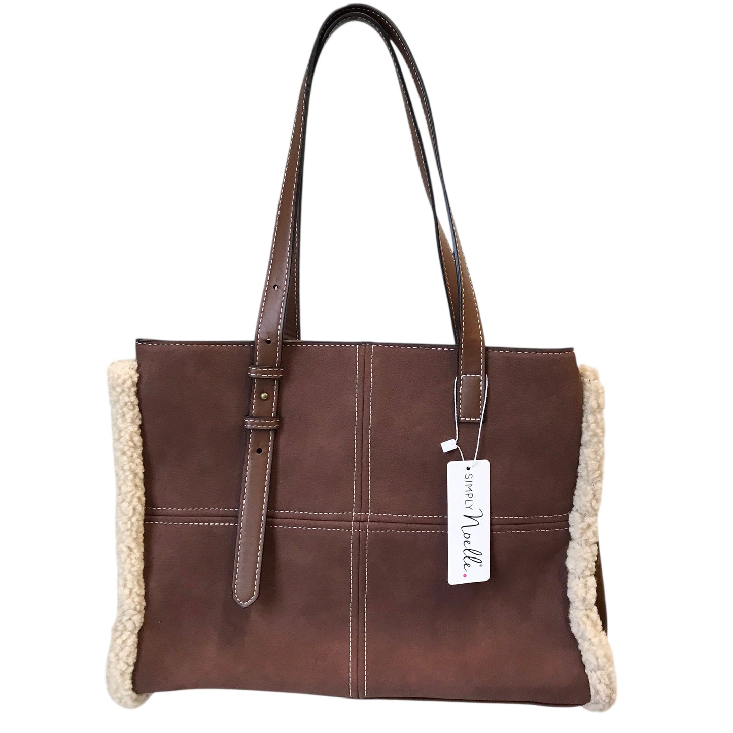 Handbag By Simply Noelle In Brown & Tan, Size:Medium