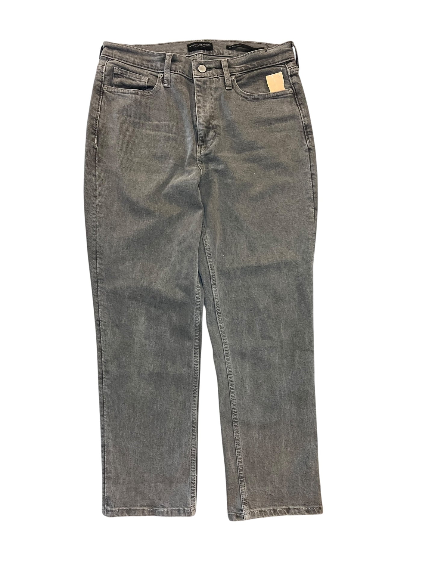 Jeans Straight By Banana Republic In Grey Denim, Size:8