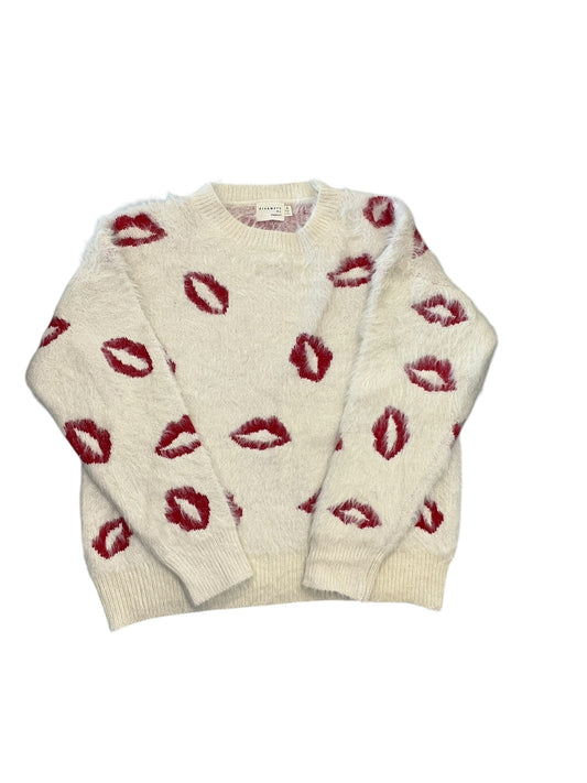Sweater By Dreamers In Cream & Red, Size:S